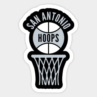 Retro San Antonio White and Silver Logo Sticker